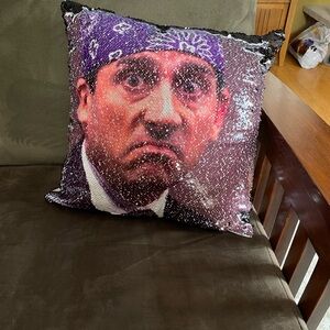 PRISON MIKE - The Office Michael Scott Sequin Pillow